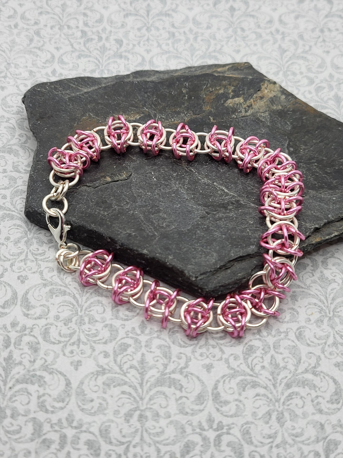 Pink and Silver Celtic Visions Bracelet
